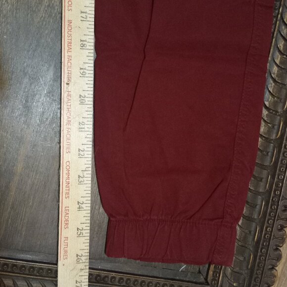 Anthropologie Pants 26 Burgundy Cargo Joggers - Picture 3 of 4